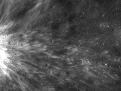 South Ray, Baby Ray,  ejecta blankets, LROC image