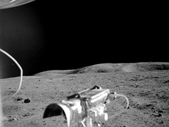 Driving north (AS16-109-17852) to North Ray, EVA 3