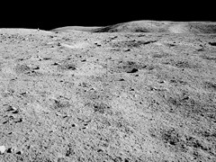 Rugged, it is. View north, EVA 1